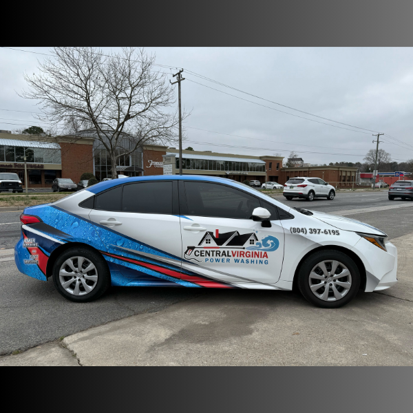Central VA Power Washing Car Wrap