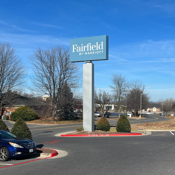 Fairfield by Marriot Illuminated Pole Sign