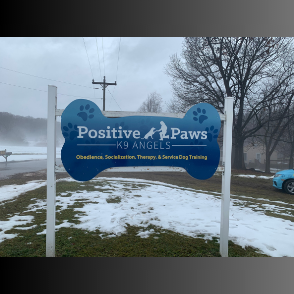 Positive Paws Post & Panel Sign