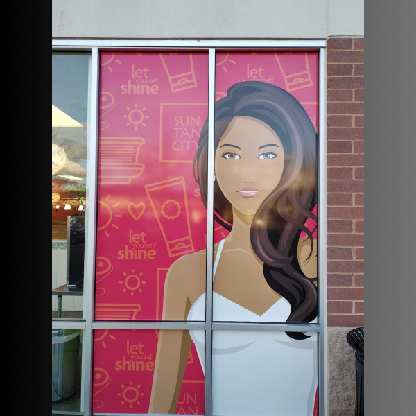 Sun Tan City Window Vinyl