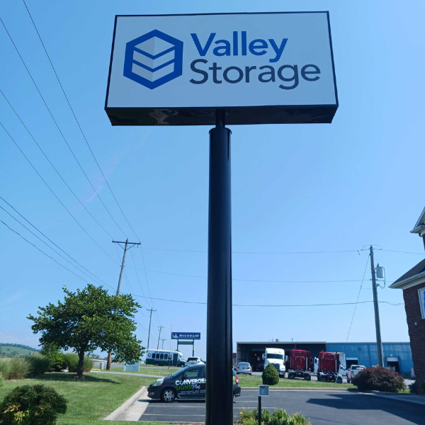 Valley Storage Pole Sign